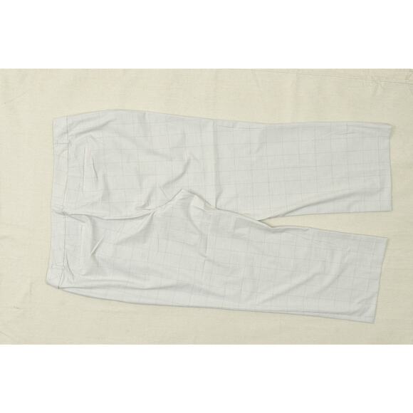 Calvin Klein Men's Gray Plaid Trousers Plus Size 20W Spandex Comfort Polyester - Picture 2 of 8